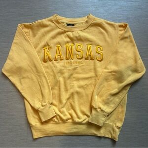 Yellow Kansas Jayhawks Sweatshirt